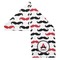 Mustache Print Sports Towel Folded - Both Sides Showing