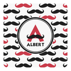 Mustache Print Square Decal (Personalized)
