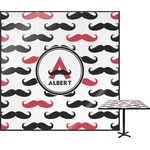 Mustache Print Square Table Top - 30" (Personalized)