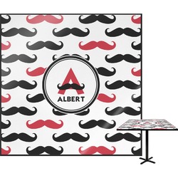 Mustache Print Square Table Top - 24" (Personalized)