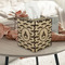 Mustache Print Square Tissue Box Covers - Wood - In Context
