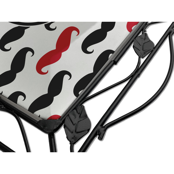 Mustache Print Square Trivet - Detail