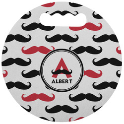 Mustache Print Stadium Cushion (Round) (Personalized)