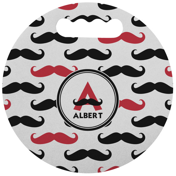 Custom Mustache Print Stadium Cushion (Round) (Personalized)