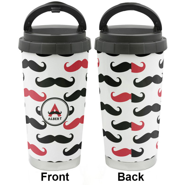 Mustache Print Stainless Steel Travel Cup - Apvl