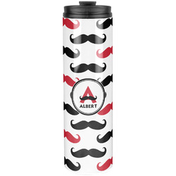 Mustache Print Stainless Steel Skinny Tumbler - 20 oz (Personalized)