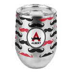 Mustache Print Stemless Wine Tumbler - Full Print (Personalized)