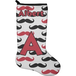Mustache Print Holiday Stocking - Neoprene (Personalized)