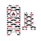 Mustache Print Stylized Phone Stand - Front & Back - Small