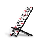 Mustache Print Stylized Cell Phone Stand - Small w/ Name and Initial