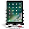 Mustache Print Stylized Tablet Stand - Front with ipad