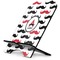 Mustache Print Stylized Tablet Stand - Side View