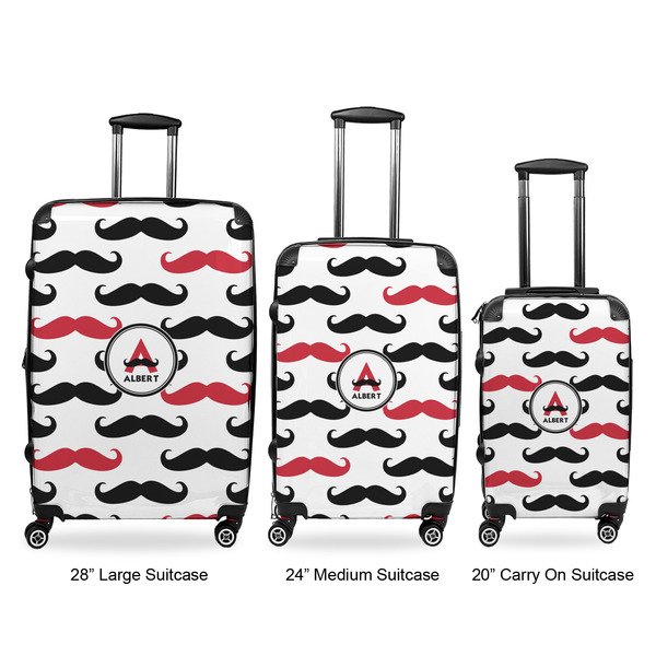 Mustache Print Suitcase Set 1 - APPROVAL