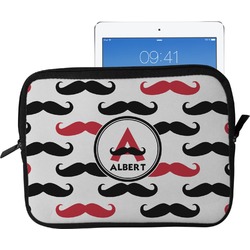 Mustache Print Tablet Case / Sleeve - Large (Personalized)