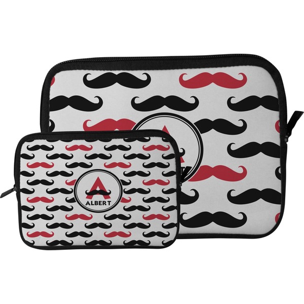 Mustache Print Tablet Sleeve (Size Comparison)
