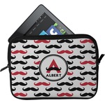 Mustache Print Tablet Case / Sleeve - Small (Personalized)