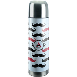 Mustache Print Stainless Steel Thermos (Personalized)