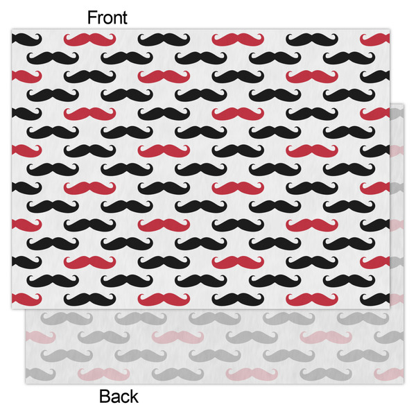 Mustache Print Tissue Paper - Lightweight - Large - Front & Back