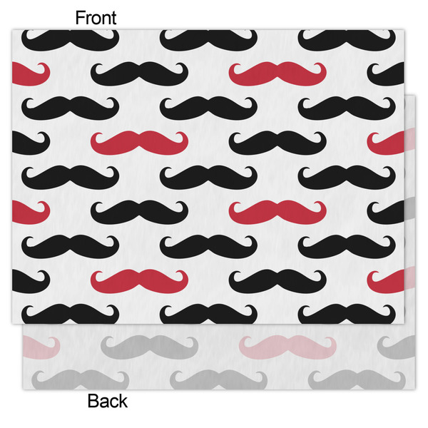 Mustache Print Tissue Paper - Lightweight - Medium - Front & Back