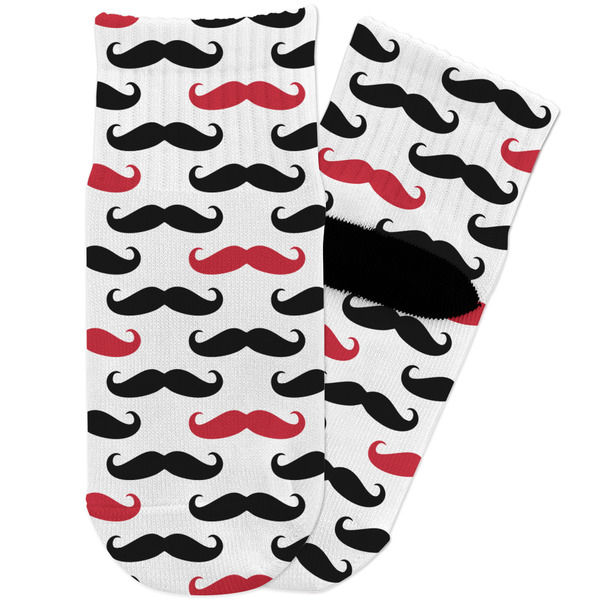 Custom Mustache Print Toddler Ankle Socks