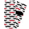 Mustache Print Toddler Ankle Socks - Single Pair - Front and Back