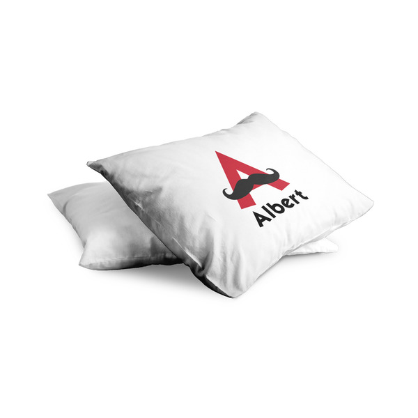 Mustache Print Toddler Pillow Case - TWO (partial print)