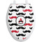 Moustache Print Toilet Seat Decal (Personalized)