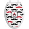 Mustache Print Toilet Seat Decal - Elongated (Personalized)