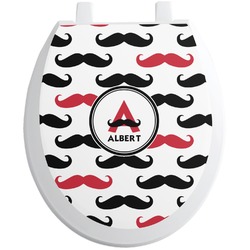 Mustache Print Toilet Seat Decal (Personalized)