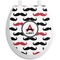 Moustache Print Toilet Seat Decal (Personalized)