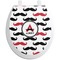 Mustache Print Toilet Seat Decal (Personalized)