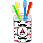 Mustache Print Toothbrush Holder (Personalized)