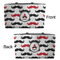 Mustache Print Tote w/Black Handles - Front & Back Views