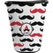 Mustache Print Waste Basket - Single Sided (Black) (Personalized)