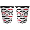 Mustache Print Trash Can Black - Front and Back - Apvl