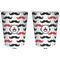 Mustache Print Trash Can White - Front and Back - Apvl