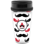 Mustache Print Acrylic Travel Mug without Handle (Personalized)