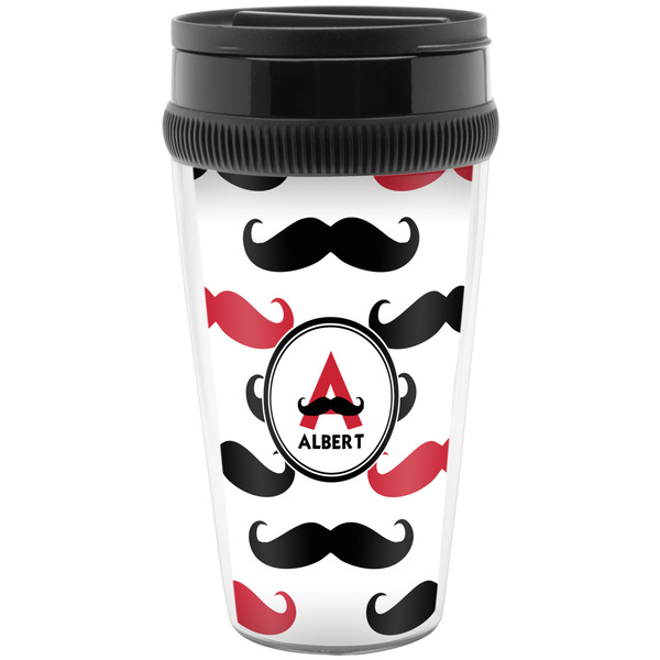 Custom Mustache Print Acrylic Travel Mug without Handle (Personalized)