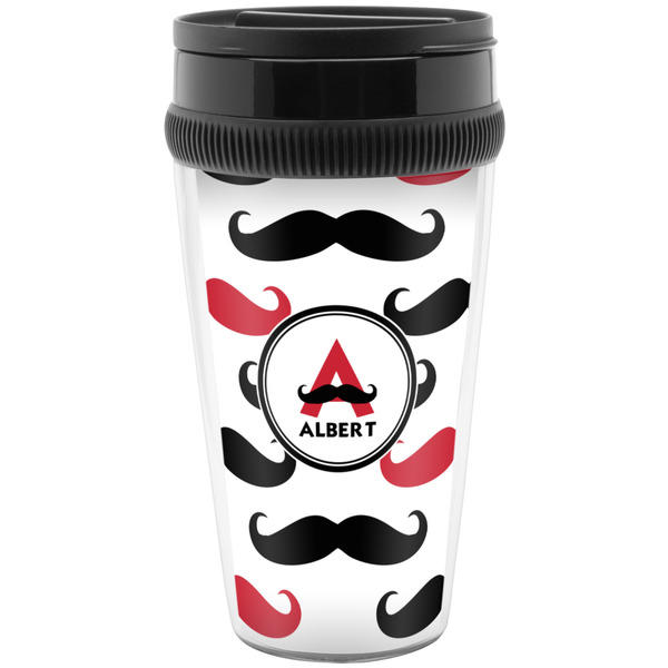 Custom Mustache Print Acrylic Travel Mug without Handle (Personalized)