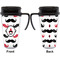 Mustache Print Travel Mug with Black Handle - Approval