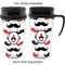 Mustache Print Travel Mugs - with & without Handle