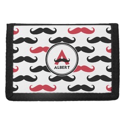 Mustache Print Trifold Wallet (Personalized)