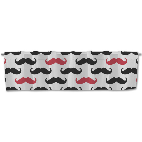 Mustache Print Valance - Front