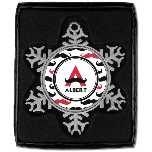 Mustache Print Vintage Snowflake - In box