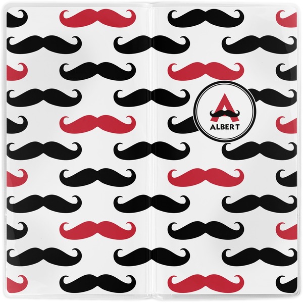 Mustache Print Vinyl Document Wallet - Apvl