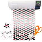 Mustache Print Vinyl Sheet (Re-position-able)