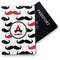 Mustache Print Vinyl Passport Holder (Personalized)
