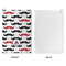 Mustache Print Waffle Weave Golf Towel - Approval