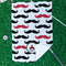 Mustache Print Waffle Weave Golf Towel - In Context