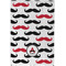 Mustache Print Waffle Weave Towel - Full Color Print - Approval Image